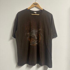 Y2K Star Wars X-Wing T-shirt Brown Faded Men's XL